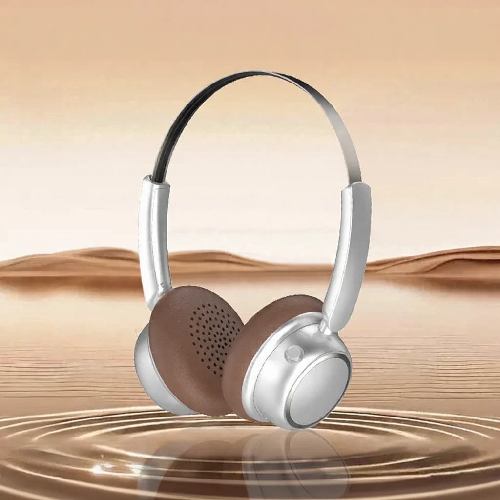 Retro bezdrátová sluchátka Bluetooth s kovovou čelenkou a dlouhou výdrží