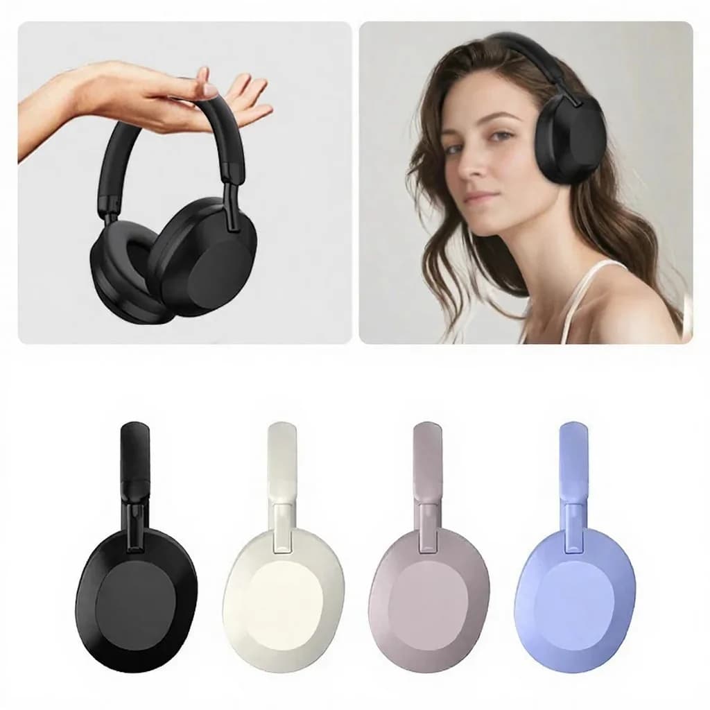 Bezdrátová sluchátka přes uši s aktivním potlačením hluku Bluetooth 5.4