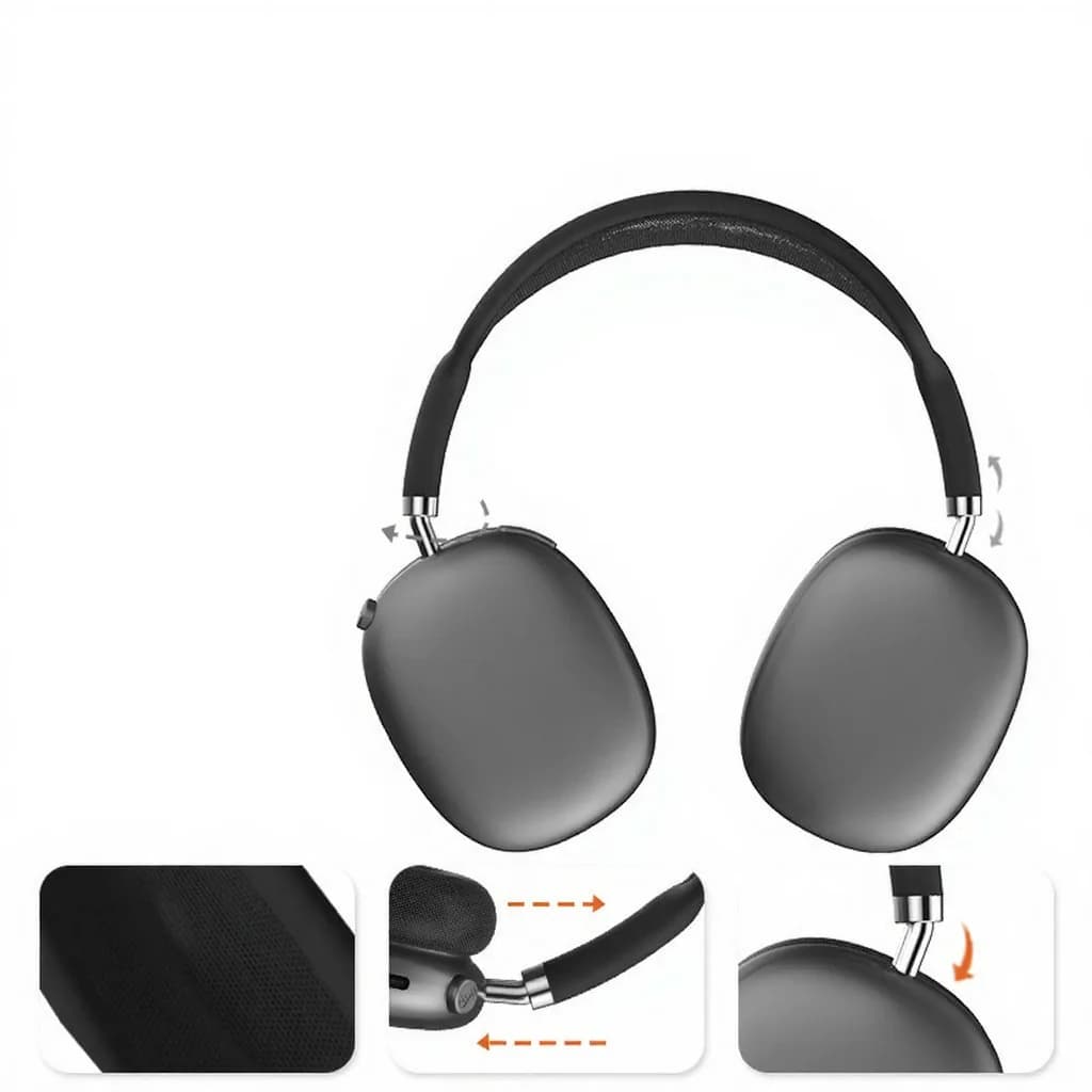 Bezdrátová Bluetooth sluchátka s FM rádiem a slotem na TF kartu