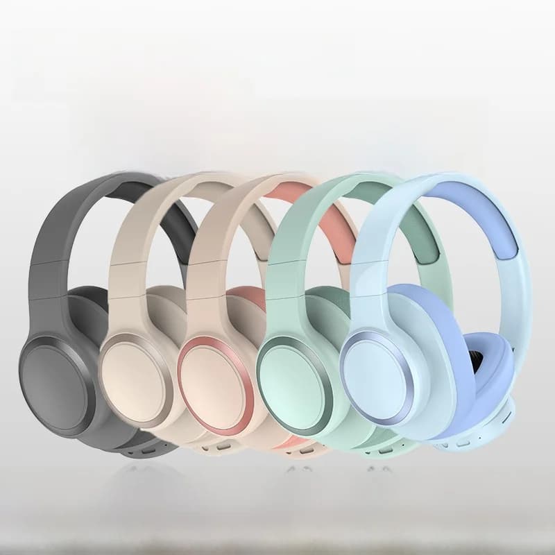 Bezdrátová Bluetooth sluchátka přes uši s FM rádiem a slotem na TF kartu