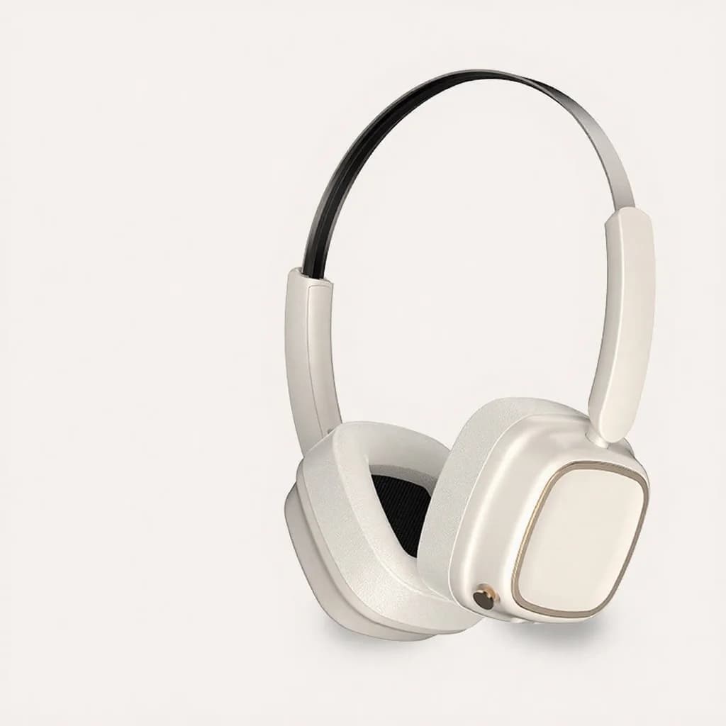 Retro bezdrátová sluchátka přes uši Bluetooth 5.4 Stereo Bass