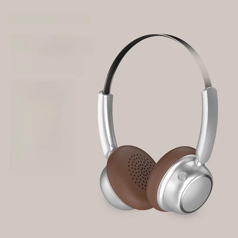 Retro bezdrátová sluchátka Bluetooth s kovovou čelenkou a dlouhou výdrží