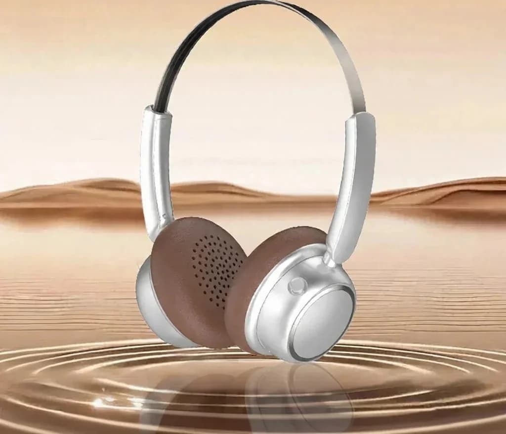 Retro bezdrátová sluchátka Bluetooth s kovovou čelenkou a dlouhou výdrží