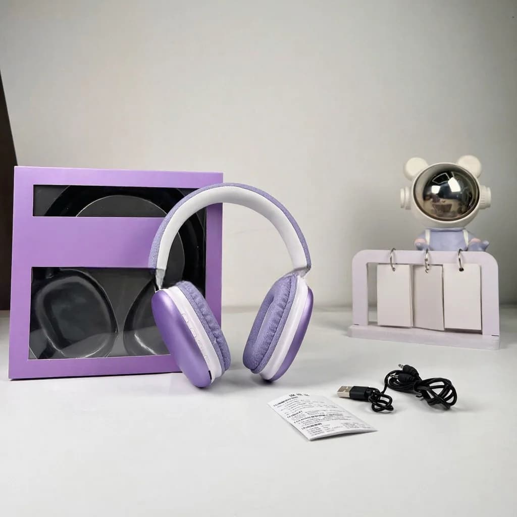 Bezdrátová sluchátka přes uši s Bluetooth 5.4 a dlouhou výdrží baterie