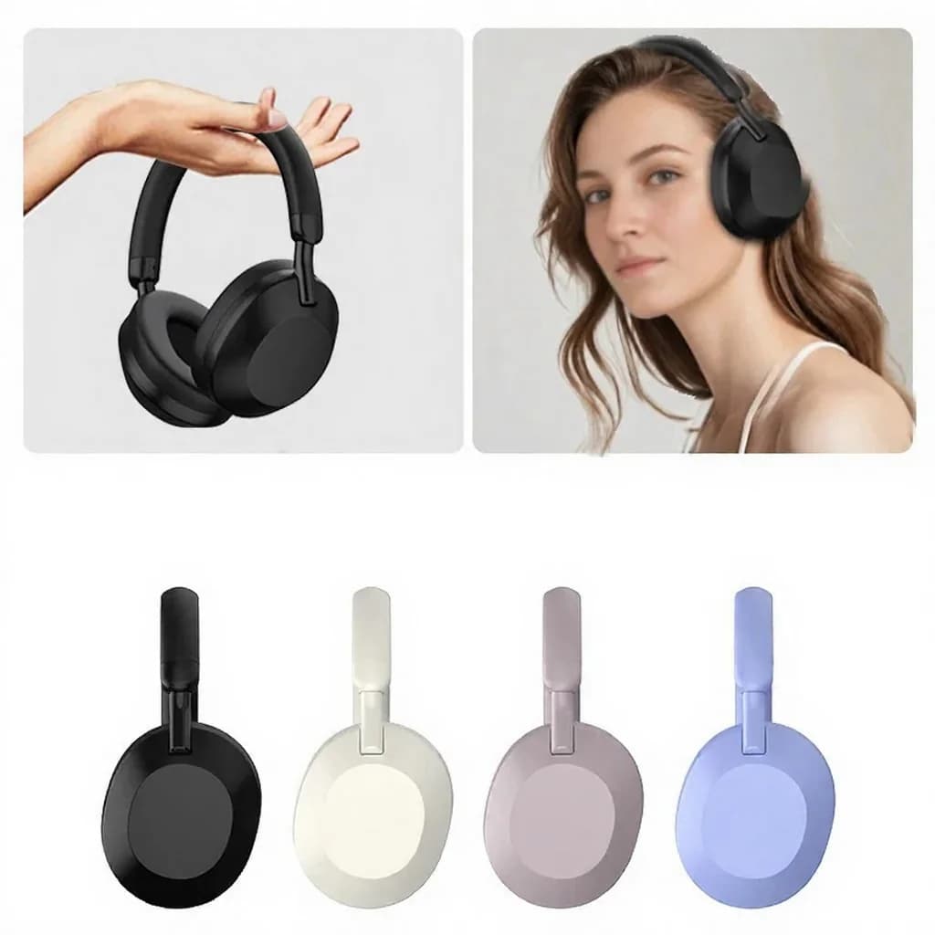 ANC Bezdrátová Bluetooth sluchátka přes uši s aktivním potlačením hluku