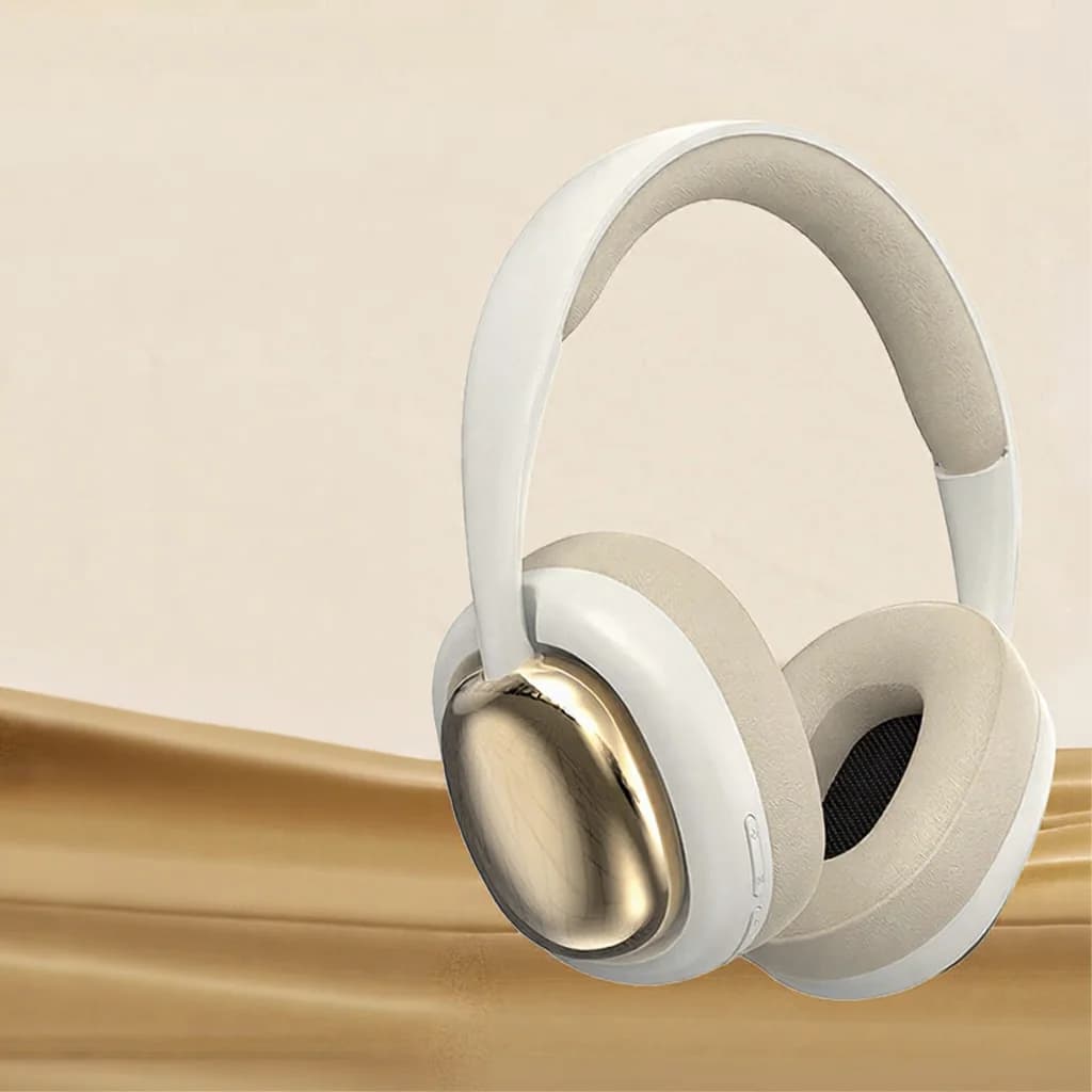 Bezdrátová Bluetooth sluchátka přes uši s FM rádiem a stereo zvukem
