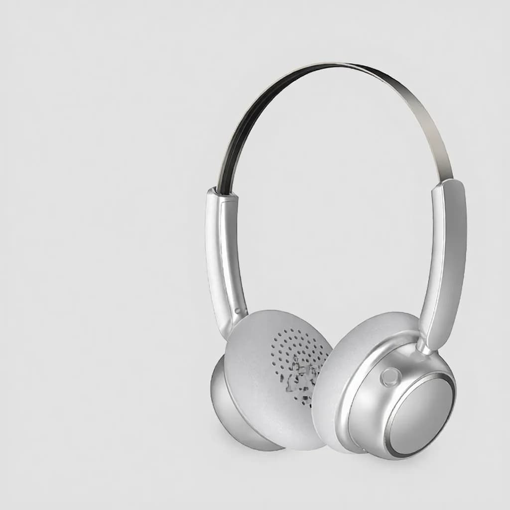 Retro bezdrátová sluchátka Bluetooth s kovovou čelenkou a dlouhou výdrží