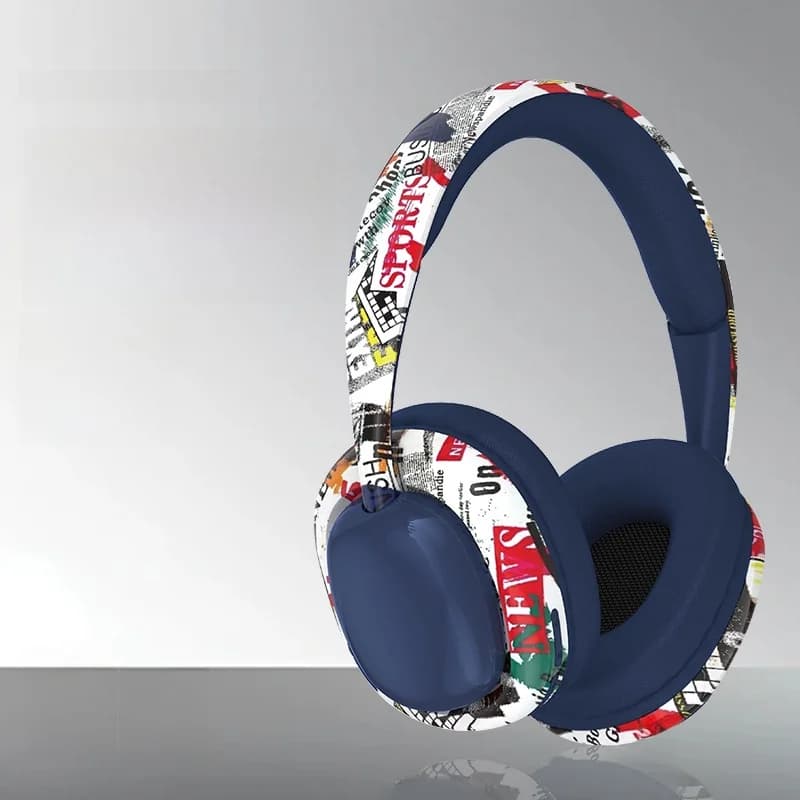 Bluetooth sluchátka přes uši s hlubokými basy a bezdrátovým připojením