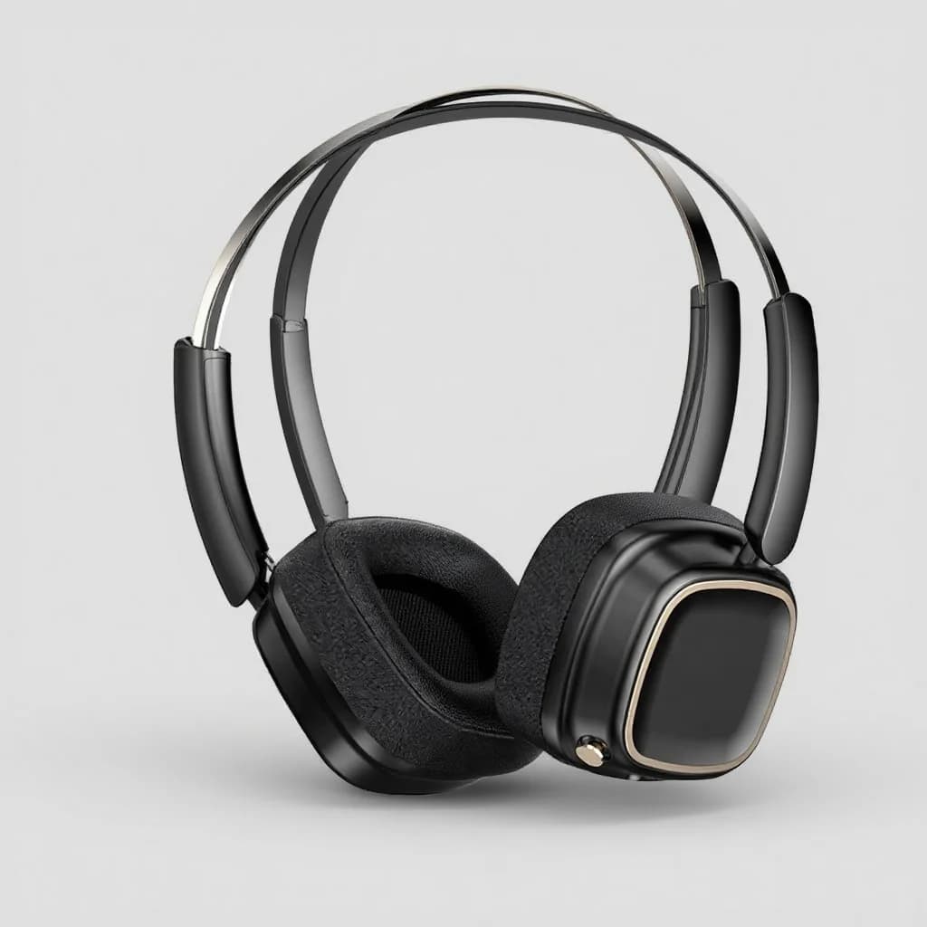 Retro bezdrátová sluchátka přes uši Bluetooth 5.4 Stereo Bass