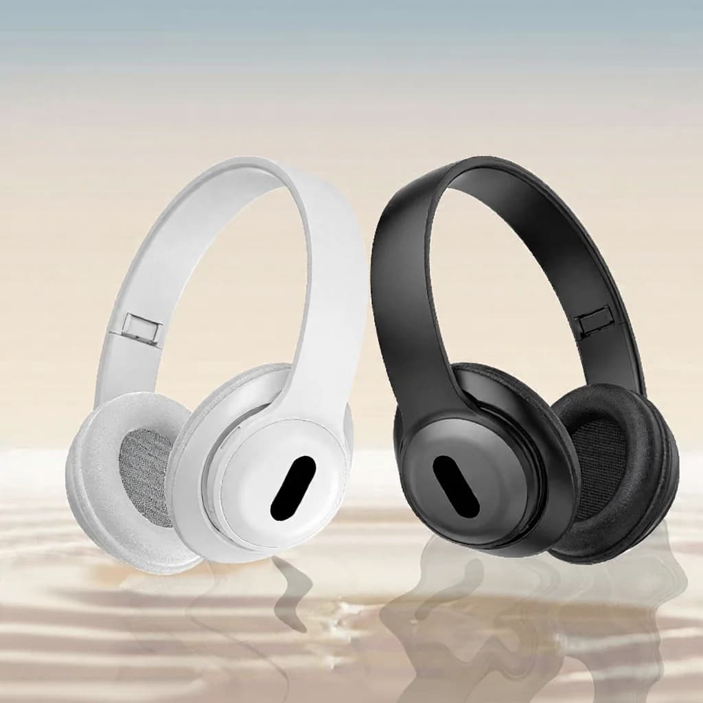 Bezdrátová sluchátka přes uši Bluetooth s FM rádiem a slotem na TF kartu