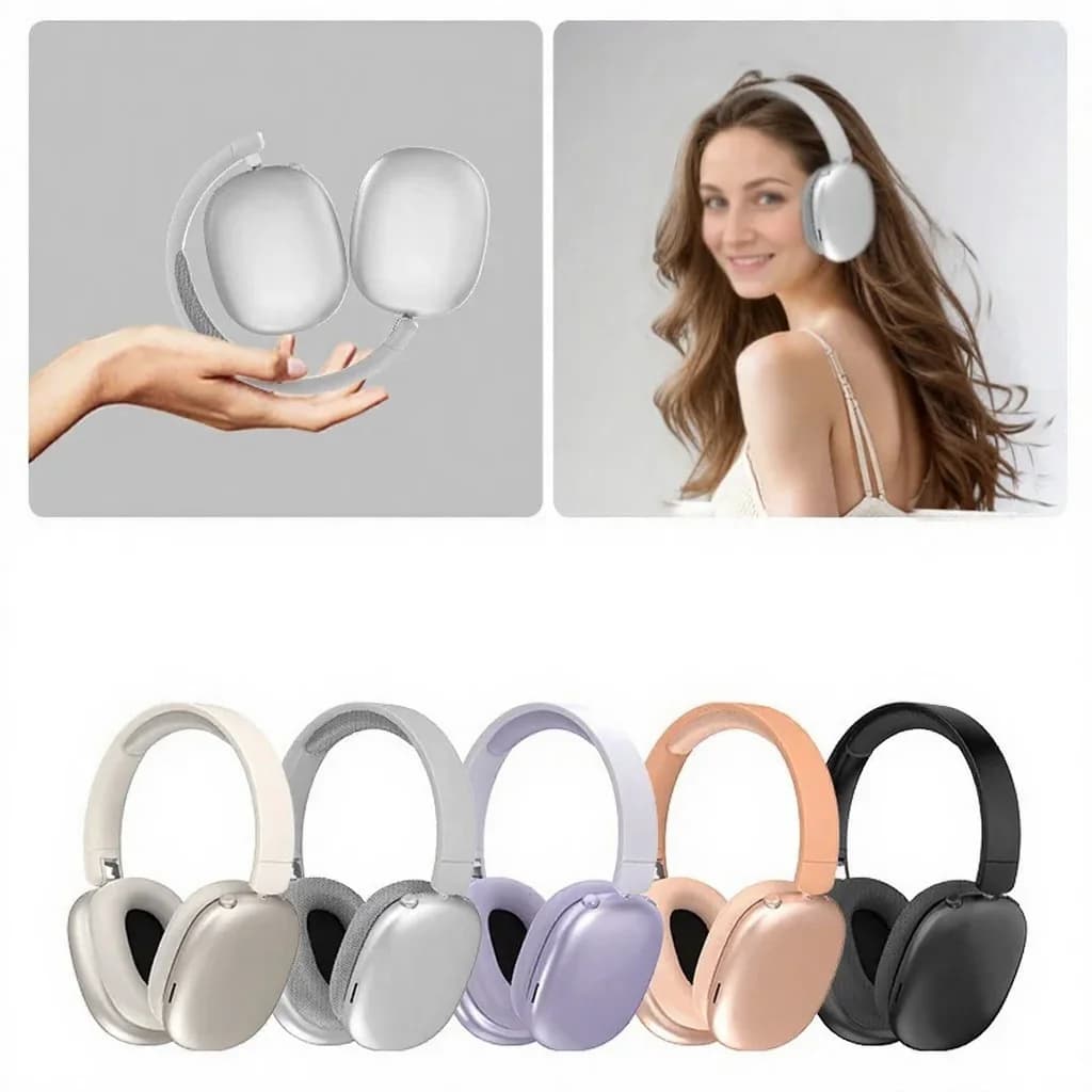 Bezdrátová Bluetooth sluchátka přes uši s FM rádiem a slotem na TF kartu