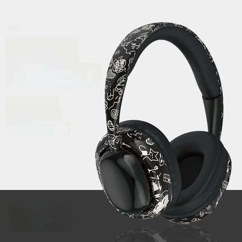 Bluetooth sluchátka přes uši s hlubokými basy a bezdrátovým připojením