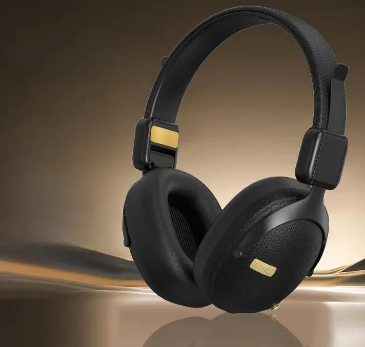 Retro bezdrátová sluchátka přes uši s Bluetooth 5.4 a dlouhou výdrží