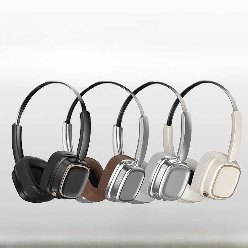 Retro sluchátka přes uši Bluetooth 5.4 bezdrátová stereo hudba hovory