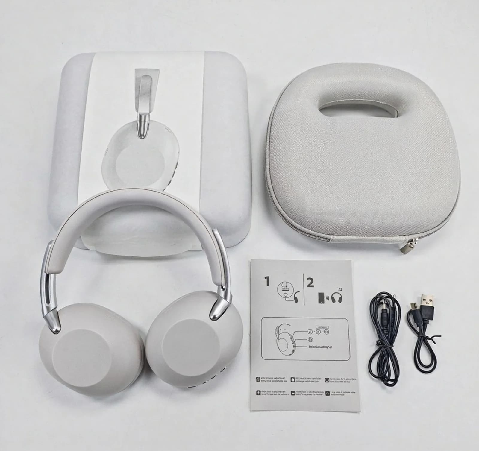 Bezdrátová Bluetooth sluchátka přes uši s aktivním potlačením hluku