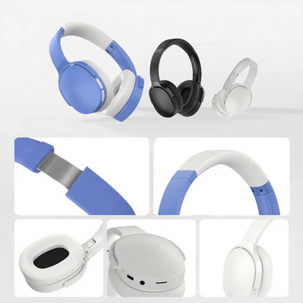 Náhlavní Bluetooth sluchátka s FM, TF kartou, režimy EQ a mikrofonem