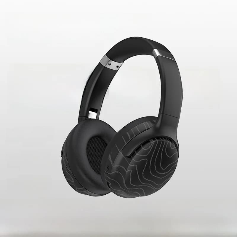 Bezdrátová Bluetooth sluchátka přes uši s FM rádiem a redukcí šumu