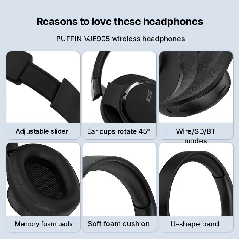 Bezdrátová náhlavní sluchátka s dlouhou výdrží a Bluetooth 5.4