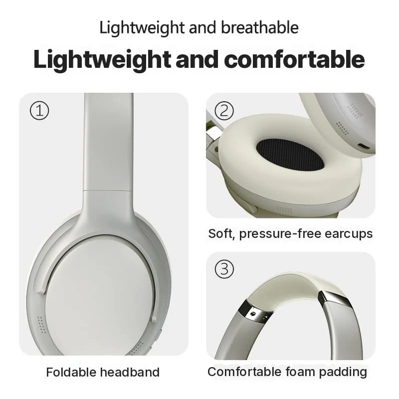 Bezdrátová náhlavní Bluetooth sluchátka s mikrofonem a více režimy EQ