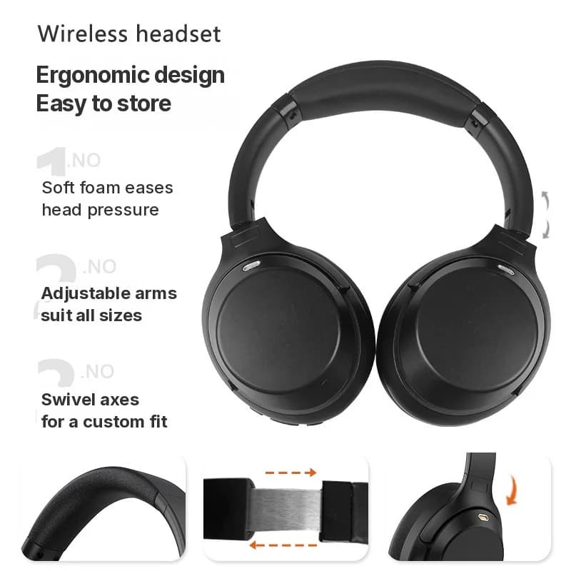 Bezdrátová Bluetooth sluchátka přes uši s ANC