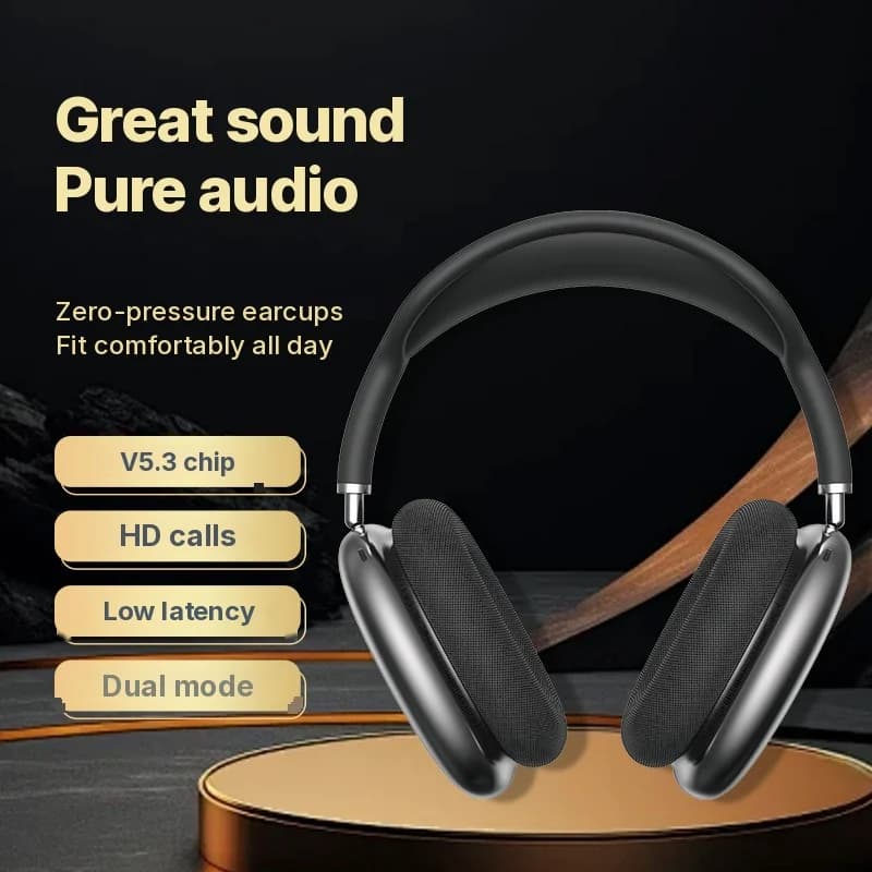 Náhlavní bezdrátová Bluetooth sluchátka s hlubokými basy a nabíjením Type-C