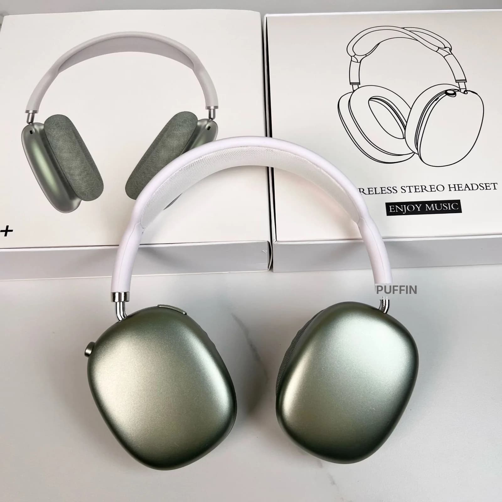 Bezdrátová Bluetooth sluchátka s FM rádiem a slotem na TF kartu