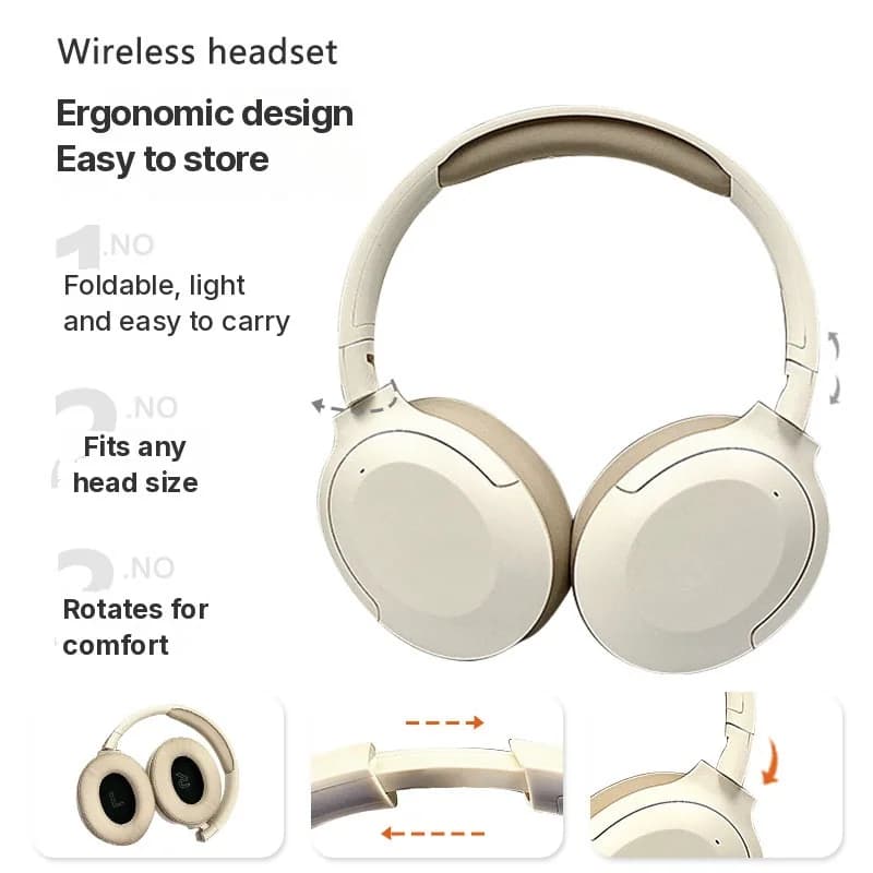 Bezdrátová Bluetooth sluchátka přes uši s nízkou latencí a dlouhou výdrží