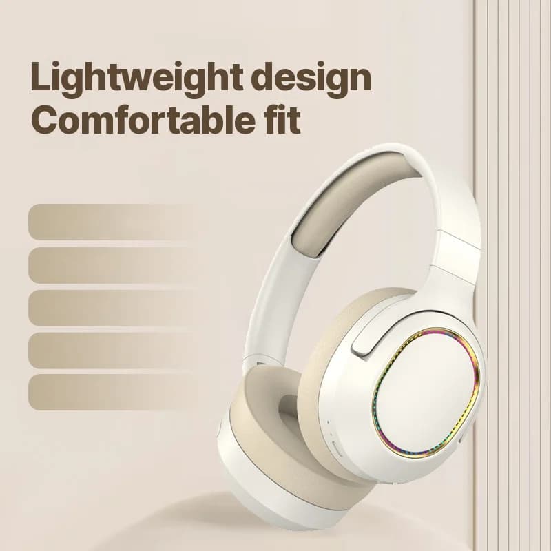 RGB herní bezdrátová Bluetooth sluchátka přes uši stereo headset