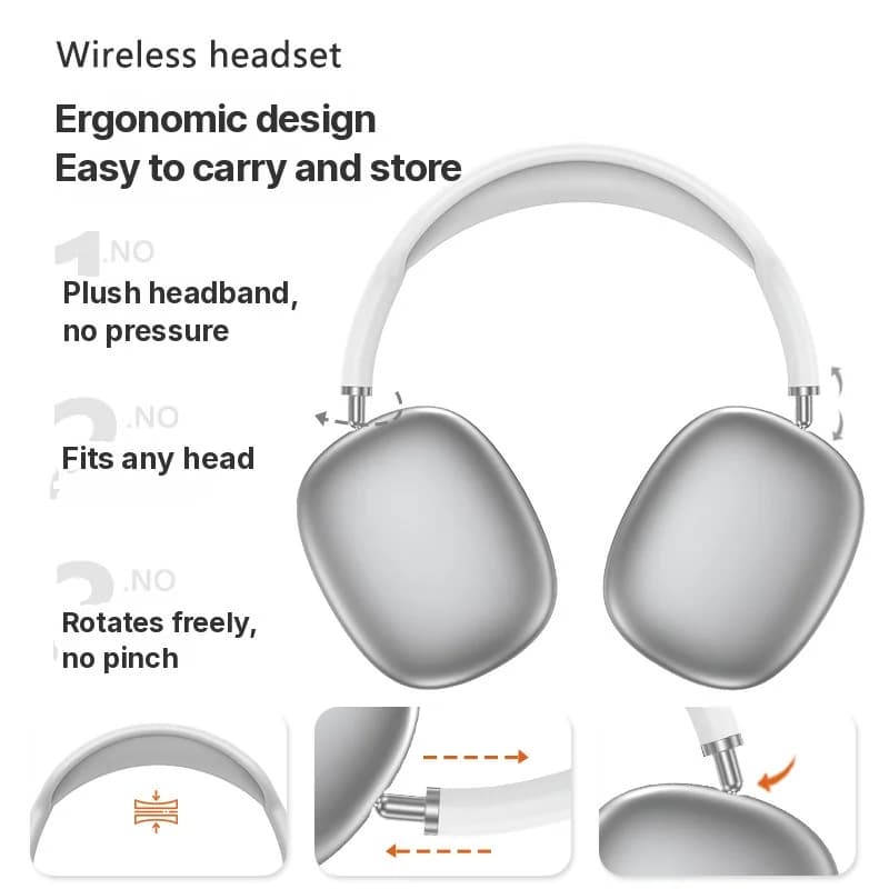 Náhlavní bezdrátová Bluetooth sluchátka s hlubokými basy a nabíjením Type-C