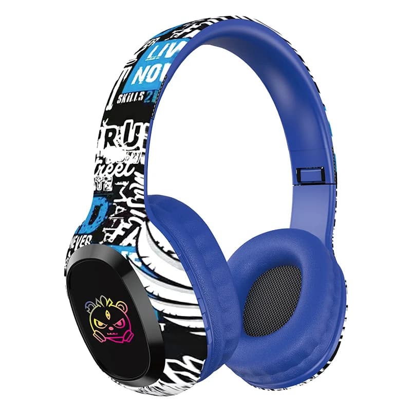 Bezdrátová sluchátka přes uši se slotem na TF kartu a Bluetooth